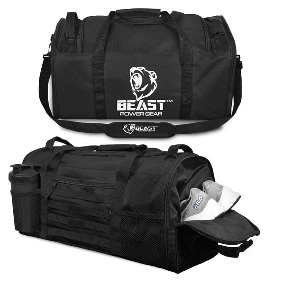 Gym Duffle Bag- Workout, Boxing, MMA, Sports Bag with Shoes Compartment - Picture 1 of 5